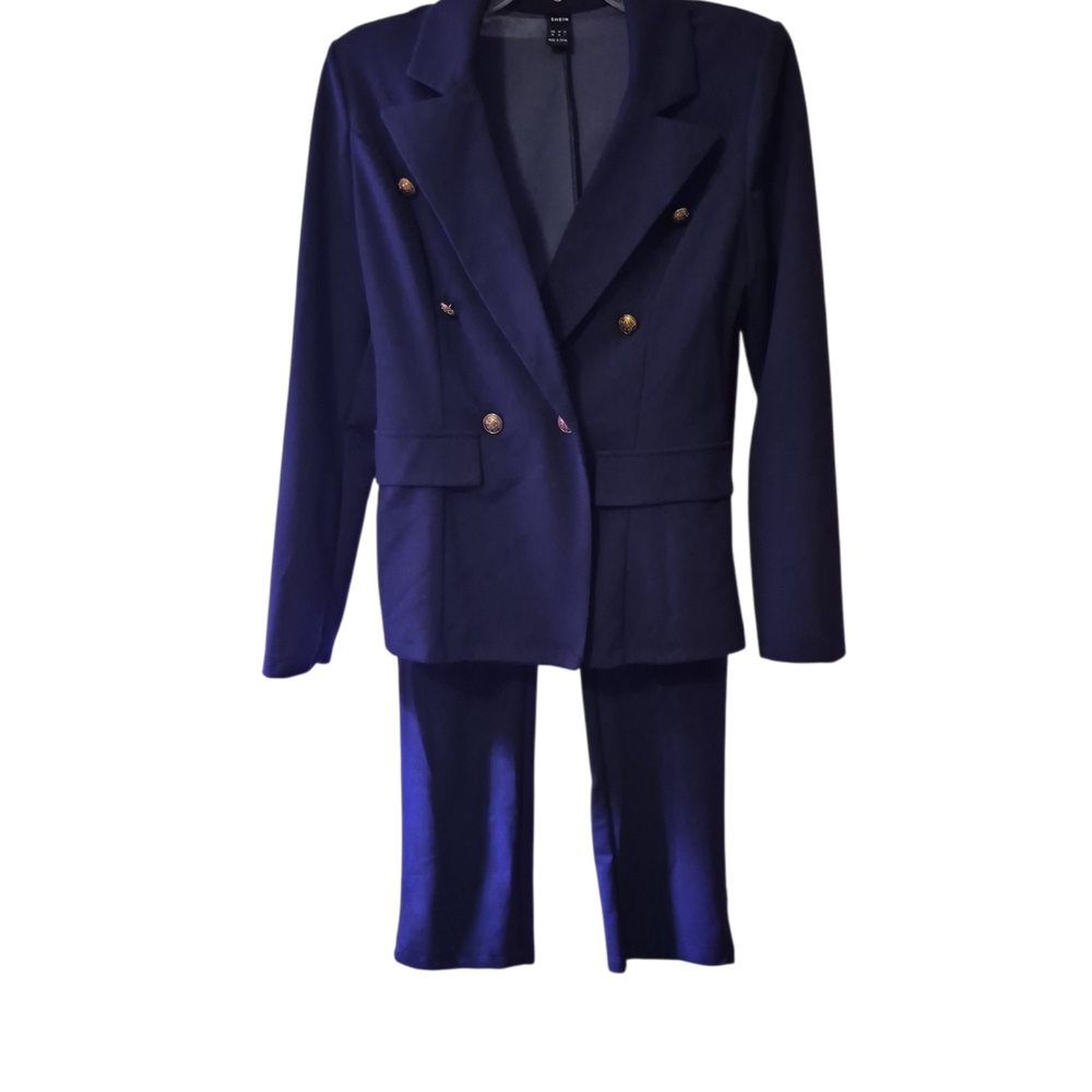 SHEIN Navy Blazer and Pants Set